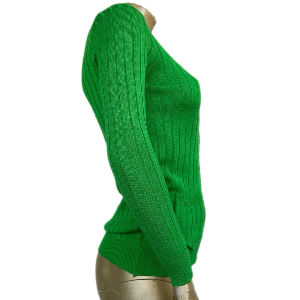 Vintage Peck & Peck V-neck ribbed button-down cardigan, size M, acrylic - Picture 3 of 5